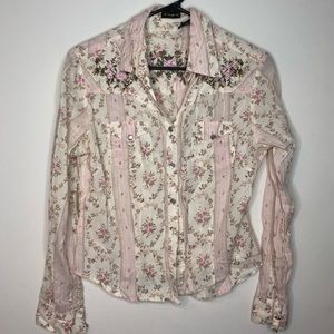 Adorable Flower Button Down